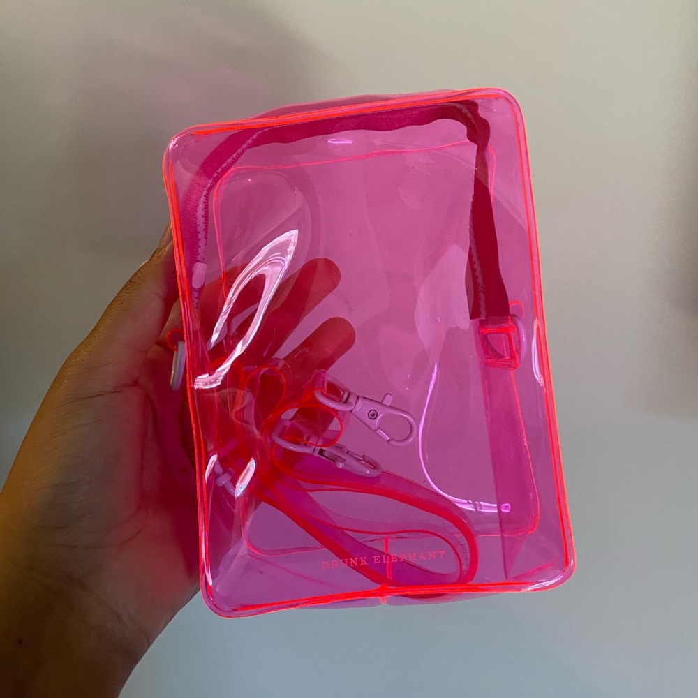 Neon Pink Transparent Crossbody